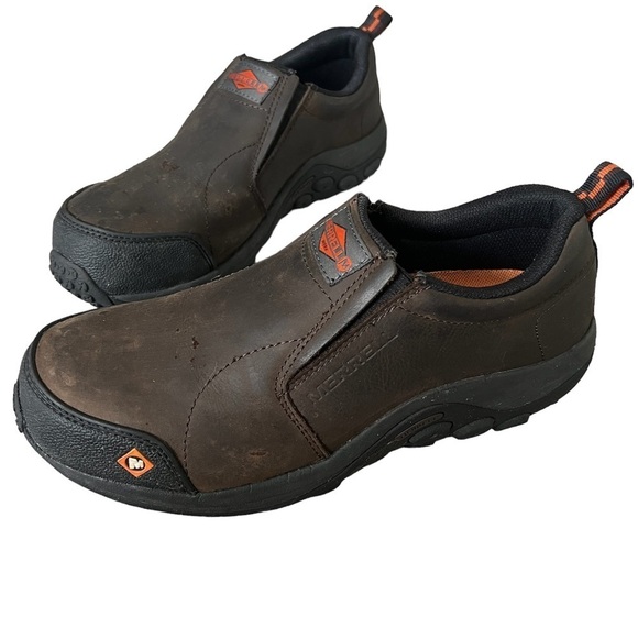 Merrell Other - Merrill leather work slide slip on shoes